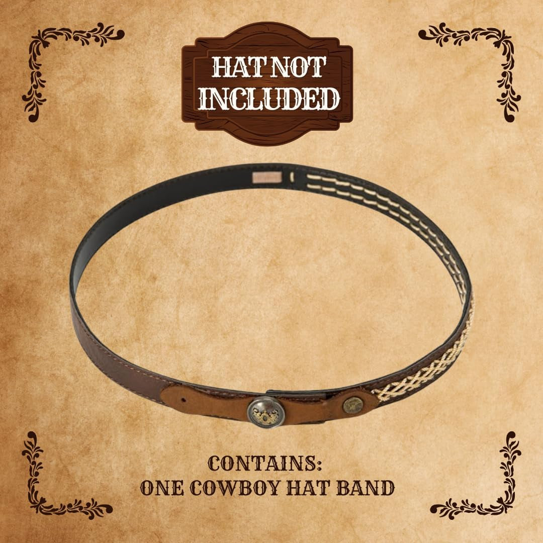 Cowboy Hat Band for Men - Leather Style