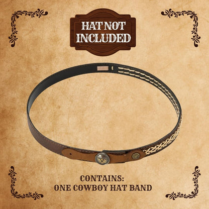 Cowboy Hat Band for Men - Leather Style